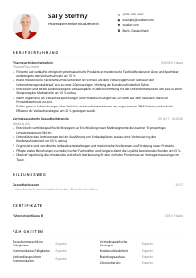 Lebenslauf-Muster für Pharmavertriebsmitarbeiter*in