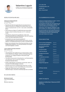 Lebenslauf-Vorlage für Softwarevertriebsmitarbeiter*in #2
