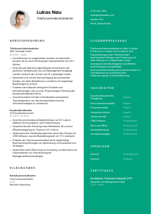 Lebenslauf-Vorlage für Telefonvertriebsmitarbeiter*in #2