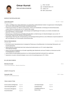 Lebenslauf-Muster für Weinvertriebsmitarbeiter*in