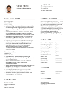 Lebenslauf-Vorlage für Weinvertriebsmitarbeiter*in #1