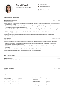 Lebenslauf-Muster für Vertriebsleiter*in Distribution