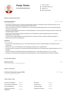 Lebenslauf-Muster für Einzelhandelsdirektor*in