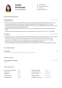 Lebenslauf-Muster für Schönheitsberater*in