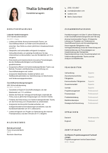 Lebenslauf-Vorlage für Handelsmanager*in #2