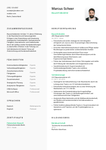 Lebenslauf-Vorlage für Bauvertriebsleiter*in #2
