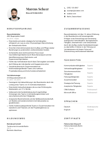 Lebenslauf-Vorlage für Bauvertriebsleiter*in #1