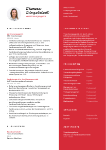 Lebenslauf-Vorlage für Versicherungsagent*in #3