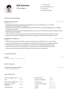 Lebenslauf-Muster für Preismanager*in