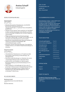 Lebenslauf-Vorlage für Einkaufsagent*in #2