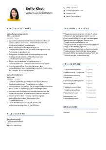 Lebenslauf-Vorlage für Verkaufswarenpräsentator*in #2