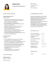 Lebenslauf-Vorlage für Verkaufswarenpräsentator*in #1