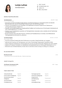 Lebenslauf-Muster für Vertriebstrainer*in