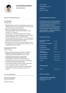Lebenslauf-Vorlage für Serviceberater*in #2