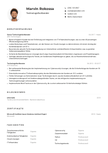 Lebenslauf-Muster für Technologiefachberater*in