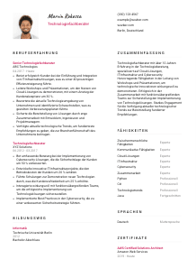 Lebenslauf-Vorlage für Technologiefachberater*in #2
