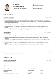 Lebenslauf-Muster für Technische*r Vertriebsleiter*in