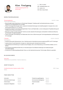 Lebenslauf-Vorlage für Technologieexpert*in für Beratung #1