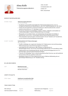 Lebenslauf-Vorlage für Titelsicherungskoordinator*in #1