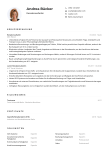 Lebenslauf-Muster für Reisekonsultant*in