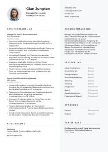 Lebenslauf-Vorlage für Manager*in für visuelle Warenpräsentation #2
