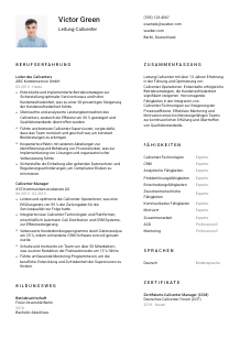 Lebenslauf-Vorlage für Leitung Callcenter #1