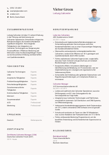 Lebenslauf-Vorlage für Leitung Callcenter #3