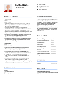 Lebenslauf-Vorlage für Laborassistent*in #2