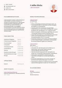Lebenslauf-Vorlage für Laborassistent*in #3