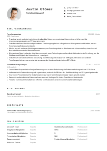 Lebenslauf-Vorlage für Forschungsanalyst*in #3