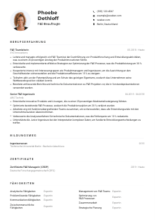 Lebenslauf-Muster für F&E-Beauftragte*r