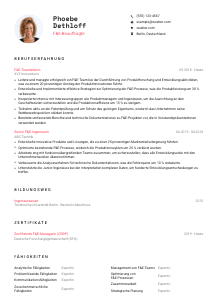 Lebenslauf-Vorlage für F&E-Beauftragte*r #1