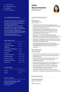 Lebenslauf-Vorlage für F&E-Spezialist*in #3