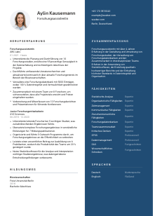 Lebenslauf-Vorlage für Forschungsassistent*in #2