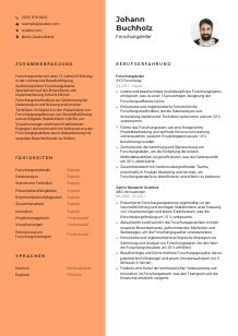 Lebenslauf-Vorlage für Forschungsleiter*in #3