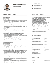 Lebenslauf-Vorlage für Forschungsleiter*in #1