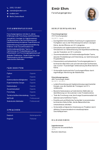 Lebenslauf-Vorlage für Forschungsingenieur*in #3