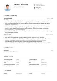 Lebenslauf-Muster für Forschungsmanager*in