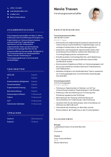 Lebenslauf-Vorlage für Forschungswissenschaftler*in #3