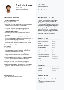 Lebenslauf-Vorlage für Forscher*in Sozialwissenschaften #2