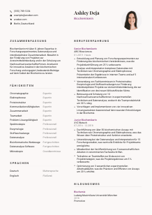 Lebenslauf-Vorlage für Biochemiker*in #3