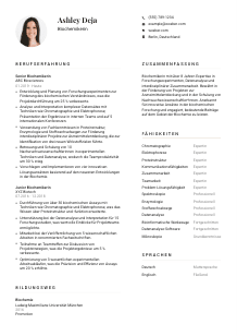 Lebenslauf-Vorlage für Biochemiker*in #1