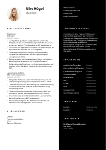 Lebenslauf-Vorlage für Chemiker*in #3
