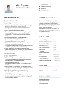 Lebenslauf-Vorlage für Umweltwissenschaftler*in #2