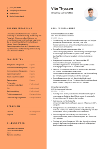 Lebenslauf-Vorlage für Umweltwissenschaftler*in #3