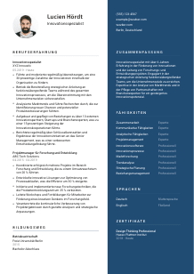 Lebenslauf-Vorlage für Innovationsspezialist*in #2