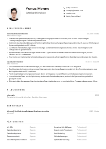 Lebenslauf-Muster für Datenbank-Entwickler*in