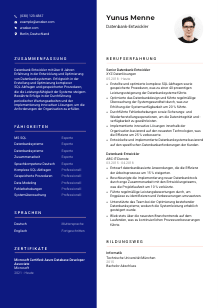 Lebenslauf-Vorlage für Datenbank-Entwickler*in #3