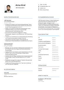 Lebenslauf-Vorlage für .NET-Entwickler*in #2