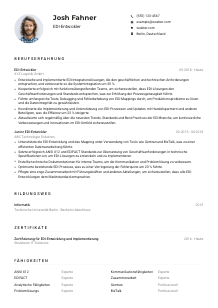 Lebenslauf-Muster für EDI-Entwickler*in